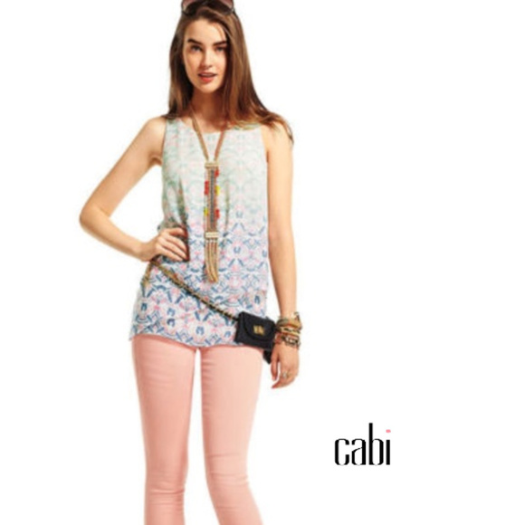 CAbi Tops - Incredible cabi Spring 2015 HOC Mosaic Print Top